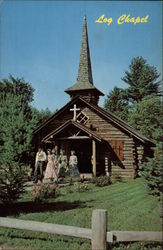 Log Chapel, Frontier Town Schroon Lake, NY Postcard Postcard