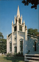 White Steepled Church Delhi, NY Postcard Postcard