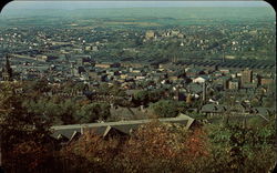 View from Point Lookout, Sayre Park - atop Lehigh University Postcard