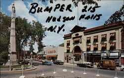 Main Street Hudson Falls, NY Postcard Postcard