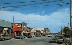 Street Scene Port Austin, MI Postcard Postcard