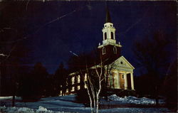 Colby College Chapel By Moonlight Postcard