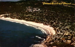 Aerial View of Town and Beach Postcard