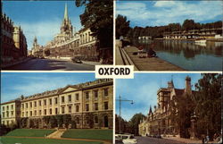 Views of Oxford England Oxfordshire Postcard Postcard