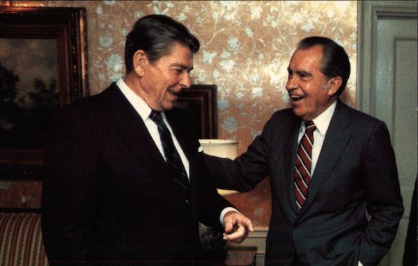 Ronald Reagan and Richard Nixon