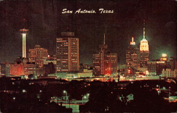 Night View of San Antonio Texas