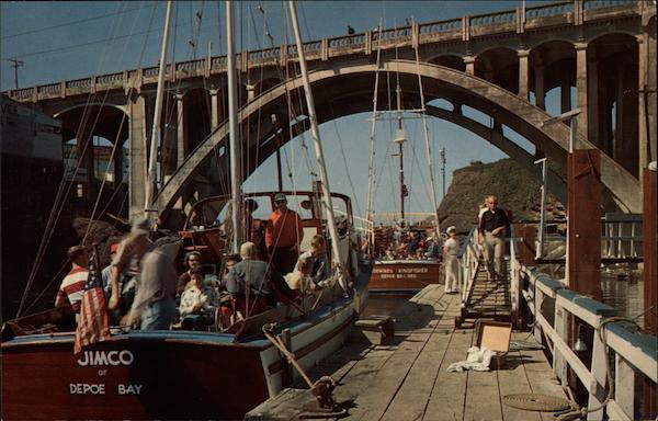Preparing for a deep sea fishing trip Depoe Bay Oregon