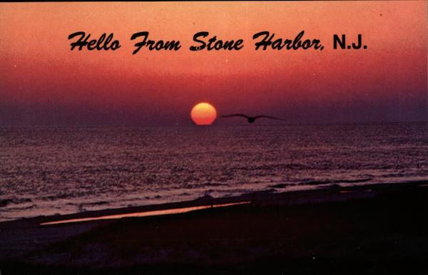 Sunset over the Ocean Stone Harbor New Jersey