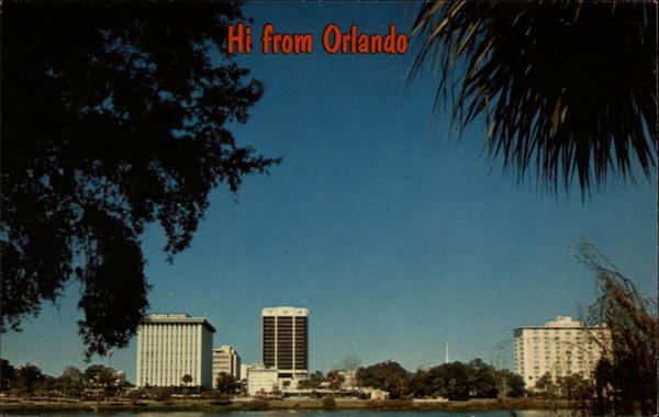 Skyline looking up orange Ave. from Lake Luzerne Orlando Florida