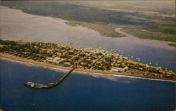 Aerial view, Puntarenas, Pacific Seaport of Costa Rica Central America Postcard Postcard