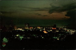 Night View of City Asheville, NC Postcard Postcard