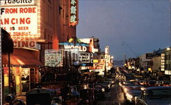 Broadway - North Beach night life Postcard