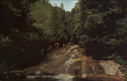 Scenic Sliding Rock on Looking Glass Creek North Carolina Postcard Postcard