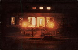 Village Home at Night Postcard