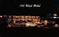 100 West Motel Postcard