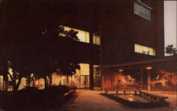Cincinnati Public Library at night Postcard