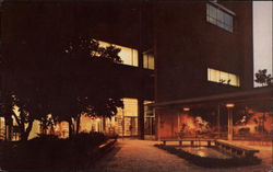 Cincinnati Public Library at night Ohio Postcard Postcard