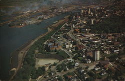 Aerial View of Downtown Tacoma Washington Postcard Postcard