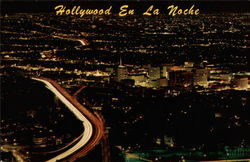 Hollywood En La Noche Postcard