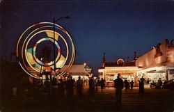 Ferris wheel and boardwalk Seaside Heights, NJ Postcard Postcard