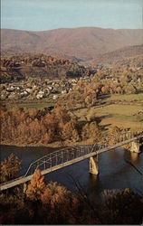 Mountains, Valley and River, Giles County Pembroke, VA Postcard Postcard