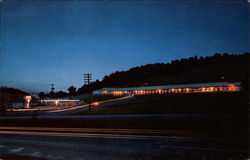 Night View Johnson's Motel & Restaurant Wytheville, VA Postcard Postcard