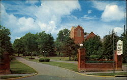 Muskingum College Entrance New Concord, OH Postcard Postcard