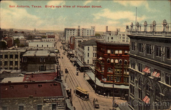 Bird's Eye View of Houston Street San Antonio Texas