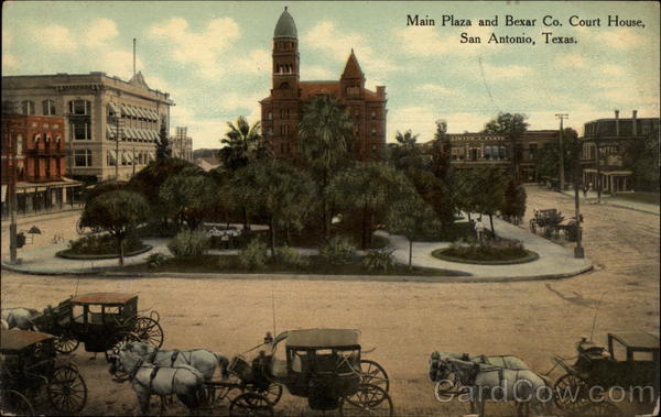 Main Plaza and Bexar Co. Court House San Antonio Texas