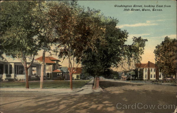 Washington Street, looking East from 18th Street Waco Texas