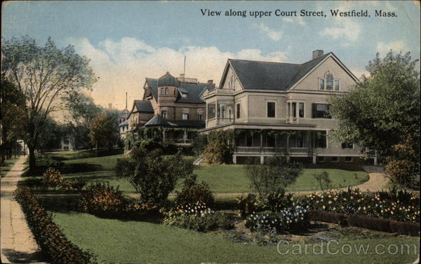 View along upper Court Street Westfield Massachusetts