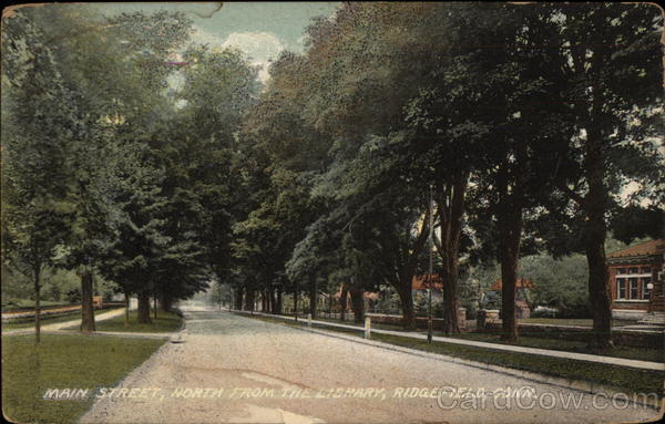 Main Street, North from the Library Ridgefield Connecticut