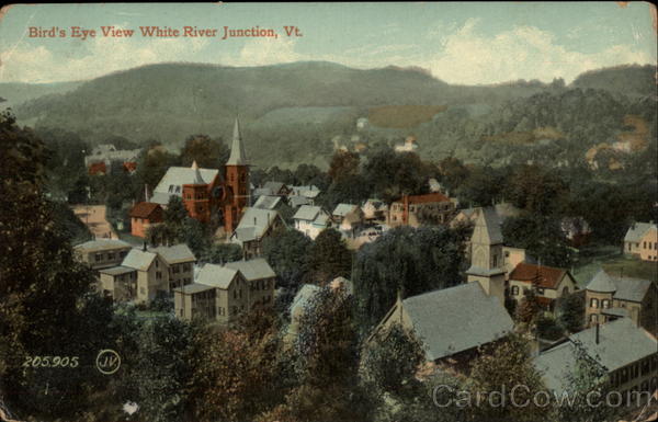Bird's Eye View White River Junction Vermont