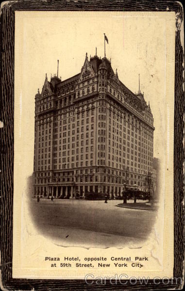 Plaza Hotel, opposite Central Park at 59th Street New York
