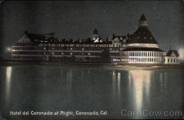Hotel del Coronado at Night California
