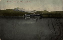 Steamboat coming up the Ohio Louisville, KY Postcard Postcard