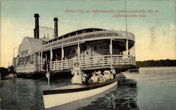Ferry City of Jeffersonville, from Louisville KY to Jeffersonville, Ind Postcard