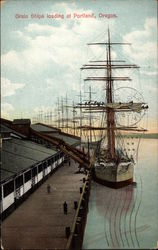 Grain Ships Loading Postcard