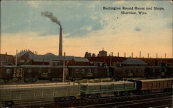 Burlington Round House and Shops Postcard