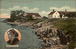 Home of the Pearl of Orr's Island; Harriet Beecher Stowe Postcard