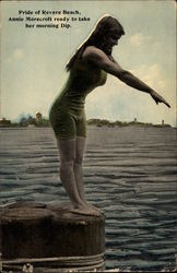Pride of Revere Beach, Annie Morecroft, ready to take her morning dip Postcard