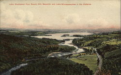 Lake Waukowan From Beech Hill, Lake Winnepesaukee in the distance Meredith, NH Postcard Postcard