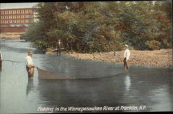 Fishing in the Winnepesaukee River Postcard