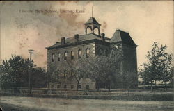 Lincoln High School Kansas Postcard Postcard