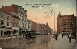 Main St. South from Court Square Postcard