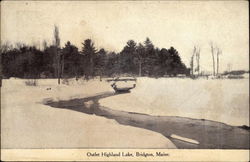 Outlet Highland Lake Postcard