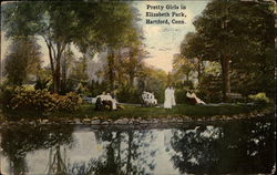 Pretty Girls in Elizabeth Park Postcard