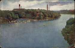 The Milwaukee River Wisconsin Postcard Postcard