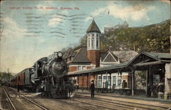 Lehigh Valley RR Station Easton, PA Postcard Postcard