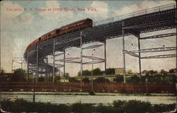 Elevated RR Curve at 110th street Postcard